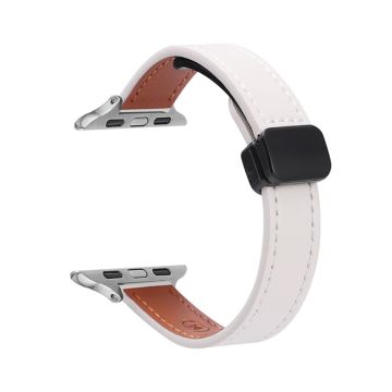 Apple Watch Series 41mm - 40mm - 38mm Armbånd i mikrofiberskinn - Beige Aprikos