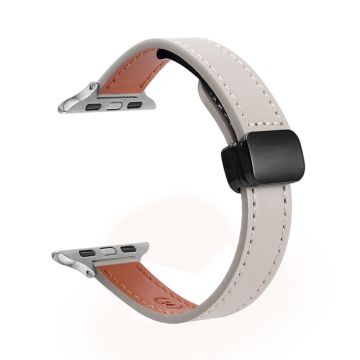 Apple Watch Series 41mm - 40mm - 38mm Armbånd i mikrofiberskinn - Grå