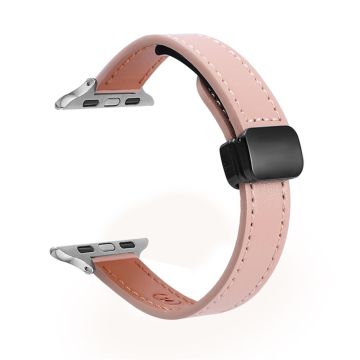 Apple Watch Series 41mm - 40mm - 38mm Armbånd i mikrofiberskinn - Rosa