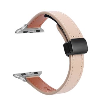 Apple Watch Series 41mm - 40mm - 38mm Armbånd i mikrofiberskinn - Aprikos