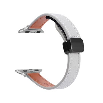 Apple Watch Series 41mm - 40mm - 38mm Magnetisk lærrem i mikrofiber - Grå