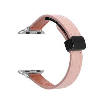 Apple Watch Series 41mm - 40mm - 38mm Magnetisk lærrem i mikrofiber - Rosa