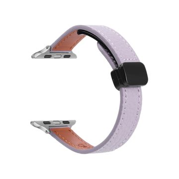 Apple Watch Series 41mm - 40mm - 38mm Magnetisk lærrem i mikrofiber - Lilla