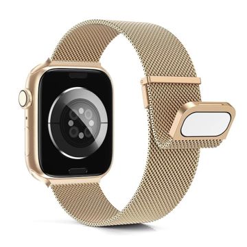 Apple Watch Series 41mm - 40mm - 38mm Milanese Mesh Loop Magnetic Watch Band - Rose Gull