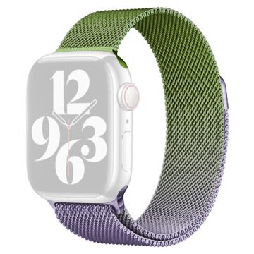 Apple Watch Series 41mm - 40mm - 38mm Watchband Gradient Magnetic Strap - Lilla + Grønn