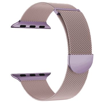 Apple Watch Series 41mm - 40mm - 38mm Milanese magnetisk klokkerem - Rosa + Lilla