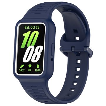 Samsung Galaxy Fit3 SM-R390 Erstatningsarmbånd i myk silikon med etui - Midnattsblå