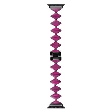 Apple Watch Series 41 mm - 40 mm - 38 mm klokkerem av sinklegering Epoxy - Magenta / Svart Spenne