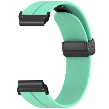 Garmin Fenix 7/6/5 22 mm håndleddsrem fleksibelt silikonarmbånd med magnetisk spenne - Mintgrønn