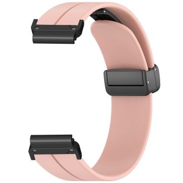 Garmin Fenix 7/6/5 22 mm håndleddsrem fleksibelt silikonarmbånd med magnetisk spenne - Rosa