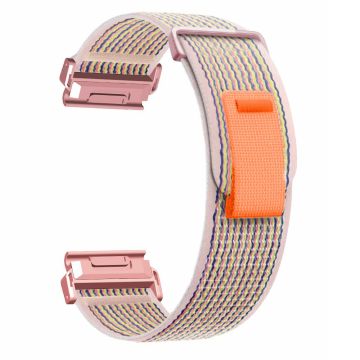 Coros Vertix 2 / Garmin Fenix 7X / 6X / 5X 26mm Trail Loop Nylon Band Soft Watchstrap - Sandrosa + Rosa