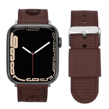 Apple Watch Series 41mm - 40mm - 38mm Nylon Watchband vanntett erstatningsrem - Mørkebrun