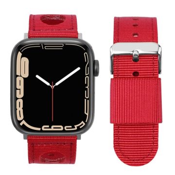 Apple Watch Series 41mm - 40mm - 38mm Nylon Watchband vanntett erstatningsrem - Rød