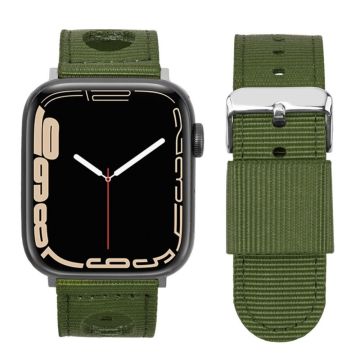 Apple Watch Series 41mm - 40mm - 38mm Nylon Watchband vanntett erstatningsrem - Militærgrønn