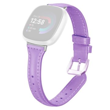 Fitbit Versa 3 / 4 Urrem i ekte okselær Justerbar urrem - Lyselilla