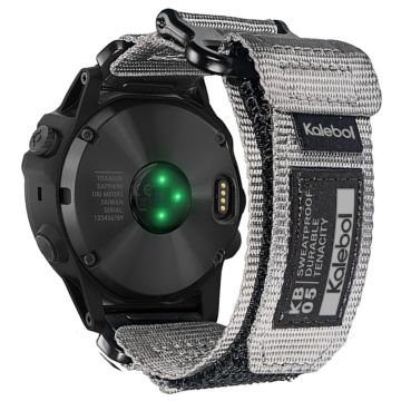 Garmin Tactix 7 AMOLED Edition / Tactix 7 Pro / QuickFit 26 mm klokkerem med nylonklistremerke - Grå