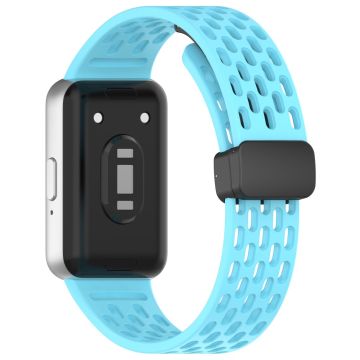 Klokkerem Samsung Galaxy Fit3 R930 Magnetisk silikonarmbånd for smartklokke - Blå