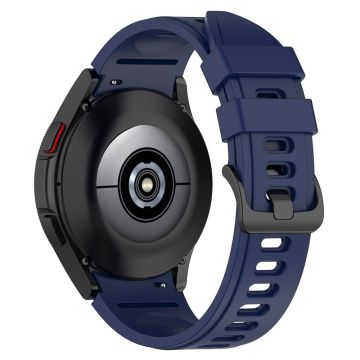 Samsung Galaxy Watch4 / Watch 5 / Watch 5 Pro / Watch6 Erstatningsbånd Svart spenne silikonrem - Mørkeblå