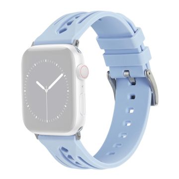 Apple Watch Series 41mm - 40mm - 38mm Watchstrap Hollow Silikonarmbånd - Lyselilla