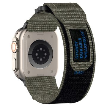 Apple Watch Series 41mm - 40mm - 38mm Nylon Band Sticky Magic Clasp Armbånd - Grå