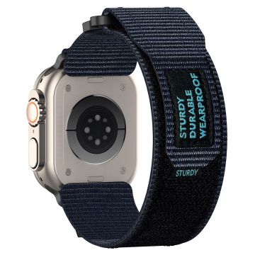 Apple Watch Series 41mm - 40mm - 38mm Nylon Band Sticky Magic Clasp Armbånd - Blå