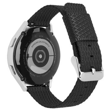 Huawei Watch GT 3 42 mm / Watch GT 3 Pro 43 mm håndleddsrem 20 mm urrem i nylon med tekstur - Svart / Svart