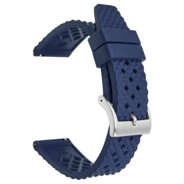 Huawei Watch GT 4 46mm / 4 Pro Strap 22mm Fluorubber Watchband - Safir + Sølvspenne