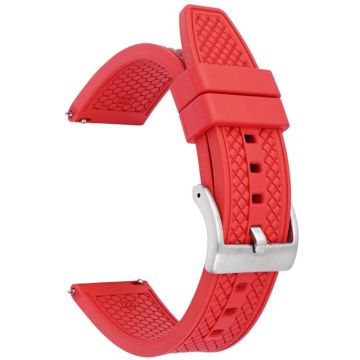 Huawei Watch GT 4 46 mm / GT 4 Pro 22 mm erstatningsarmbånd Fluorubber Watchstrap - Rød + Sølvspenne