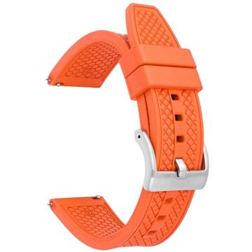 Huawei Watch GT 4 46 mm / GT 4 Pro 22 mm erstatningsarmbånd Fluorubber Watchstrap - Oransje + Sølvspenne