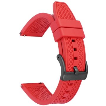 Huawei Watch GT 4 46 mm / GT 4 Pro 22 mm erstatningsarmbånd Fluorubber Watchstrap - Rød + Svart Spenne