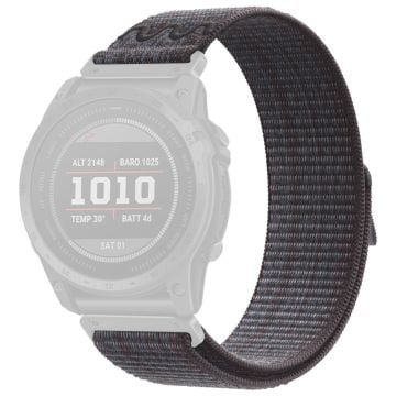 Garmin Tactix 7 Pro / Fenix 7X / 6X Pro / 5X Plus Universal Watchstrap Nylon Watchstrap 26mm - Svart + Blå