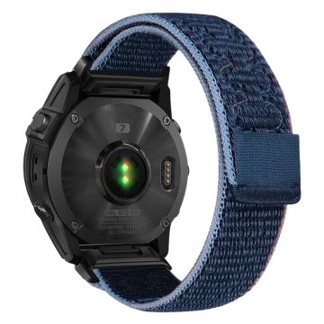 Garmin Tactix 7 Pro / Fenix 7X / 6X Pro / 5X Plus Universal Watchstrap Nylon Watchstrap 26mm - Midnattsblå