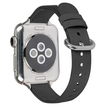 Flettet nylonrem Apple Watch Series 9 8 7 41mm / 6 5 4 SE (2022) SE (2023) SE 40mm / 3 2 1 38mm Watchstrap - Svart