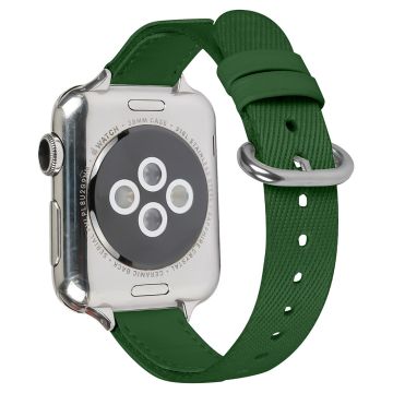 Flettet nylonrem Apple Watch Series 9 8 7 41mm / 6 5 4 SE (2022) SE (2023) SE 40mm / 3 2 1 38mm Watchstrap - Militærgrønn