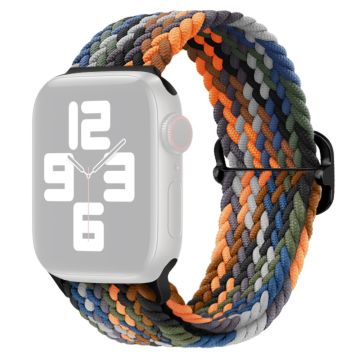 Apple Watch Series 9 8 7 41mm / 6 5 4 SE (2022) SE (2023) SE 40mm / 3 2 1 38mm Watchband Flettet nylonrem - Camo Flerfarget