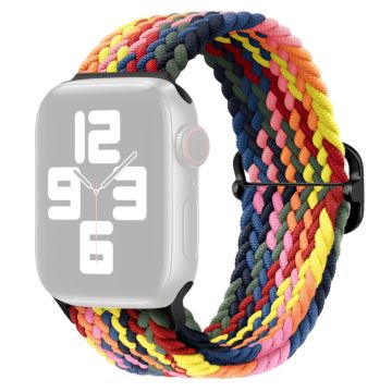 Apple Watch Series 9 8 7 41mm / 6 5 4 SE (2022) SE (2023) SE 40mm / 3 2 1 38mm Watchband Flettet nylonrem - Flerfarget