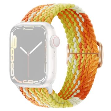 Apple Watch Series 9 8 7 41mm / 6 5 4 SE (2022) SE (2023) SE 40mm / 3 2 1 38mm Watchband Flettet nylonrem - Oransje