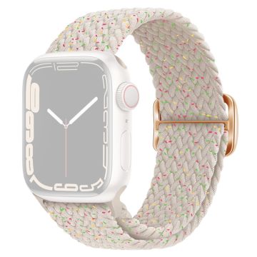 Apple Watch Series 9 8 7 41mm / 6 5 4 SE (2022) SE (2023) SE 40mm / 3 2 1 38mm Watchband Flettet nylonrem - Starlight Farge Prikker