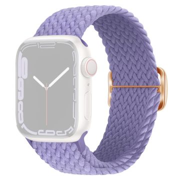 Apple Watch Series 9 8 7 41mm / 6 5 4 SE (2022) SE (2023) SE 40mm / 3 2 1 38mm Watchband Flettet nylonrem - Lavendel Lilla