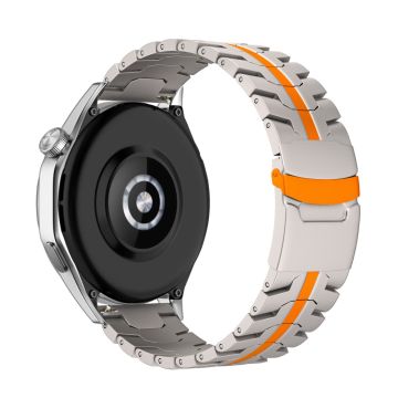 Huawei Watch GT 4 / GT 3 / GT 2 46 mm erstatningsrem 22 mm metallklokkearmbånd - Titan Oransje