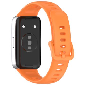 Huawei band 8 / 8 NFC / 9 / 9 NFC Glanset silikonklokkearmbånd Erstatningsklokkearmbånd - Oransje