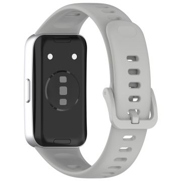 Huawei band 8 / 8 NFC / 9 / 9 NFC Glanset silikonklokkearmbånd Erstatningsklokkearmbånd - Grå