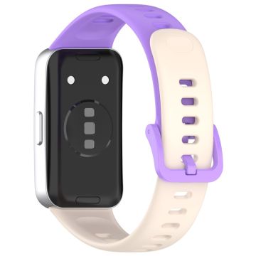 Huawei band 8 / 8 NFC / 9 / 9 NFC Glanset silikonklokkearmbånd Erstatningsklokkearmbånd - Stjernelys + Lilla