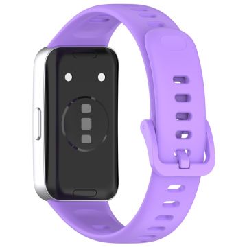 Huawei band 8 / 8 NFC / 9 / 9 NFC Glanset silikonklokkearmbånd Erstatningsklokkearmbånd - Lilla