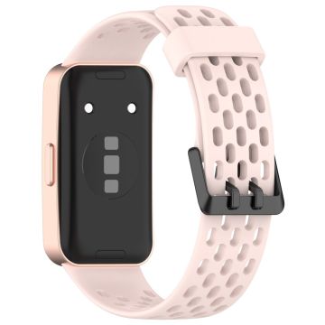 Huawei band 9 / 9 NFC / 8 / 8 NFC Erstatningsbånd Justerbart silikonklokkerem - Rosa