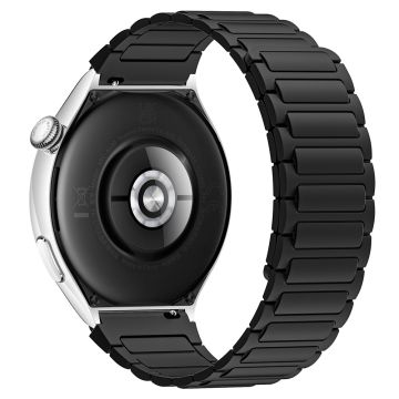 Silikonklokkearmbånd Huawei Watch 4 / 4 Pro / GT 4 46 mm magnetisk håndleddsrem - Svart