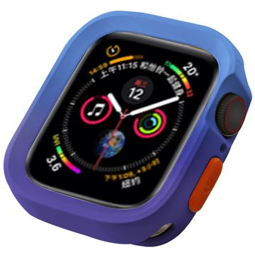 Apple Watch Series 4 / 5 / 6 / SE / SE (2022) 40mm / 7 / 8 / 9 41mm Dual Color Flexible Watch Case - Blå + Lilla