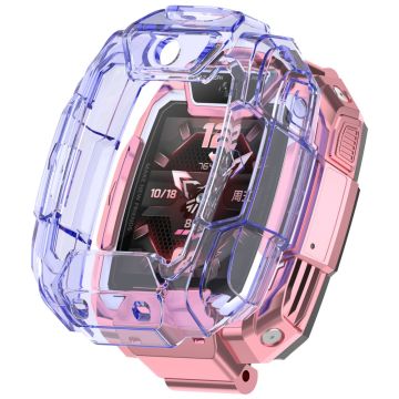 Huawei Children's Watch 5 Pro Case Half Cover Flexible Protective Frame - Transparent Blue