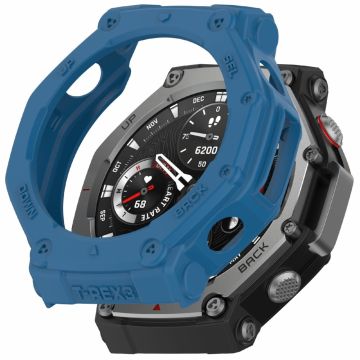 Huami Amazfit T-Rex 3 Fleksibelt klokkeveske Anti-riper Hollow Watch Frame Deksel - Mørkeblå