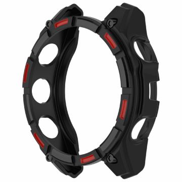 Garmin Enduro 3 TPU Watch Case Anti-Scratch Hollow Watch Frame Cover - Black+Red